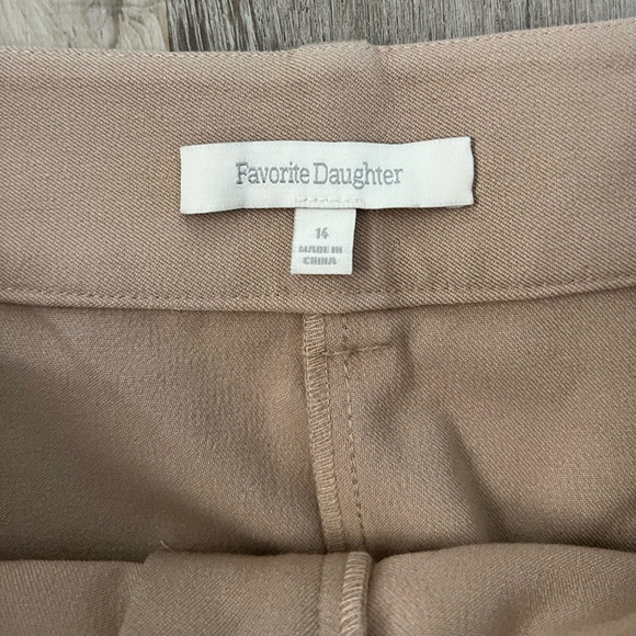NEW Favorite Daughter The Favorite Pants beige High Waist Wide Leg Size 14 - Picture 7 of 10